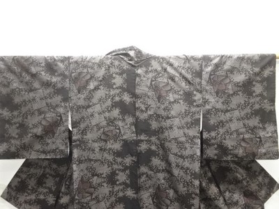 7609050: JAPANESE KIMONO / SILK / DORO OSHIMA TSUMUGI / WOVEN