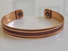 Pure Copper Magnetic Bracelet Arthritis Pain Therapy Energy Cuff Bangle