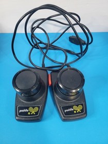 Atari 2600 4 Switch Console Switch Box Power Cable Joysticks Paddles 10 Games