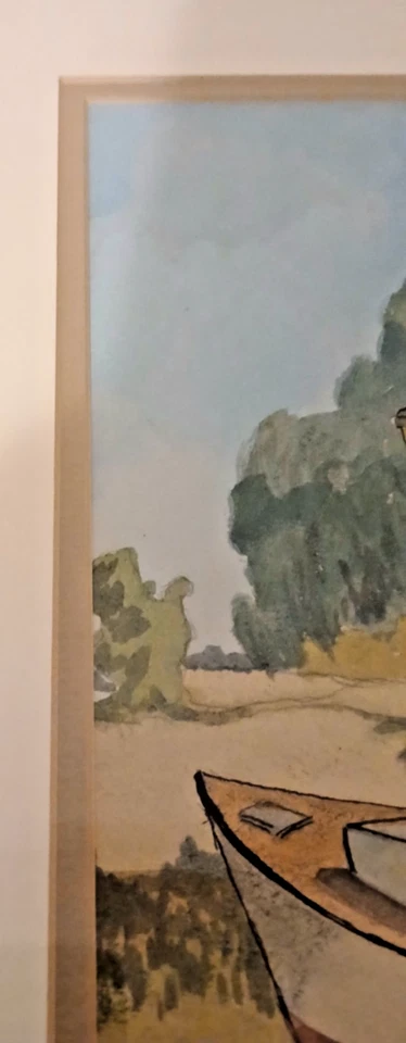 Vintage Original Watercolor Painting by James H. Cloetingh - 22" X 19 - Image 3 of 4