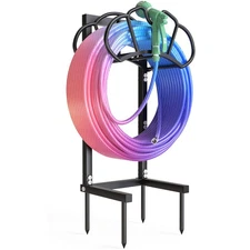 New Garden Hose Holder, Super Stable Water Hose Holders Stand Holds 160-Feet ...