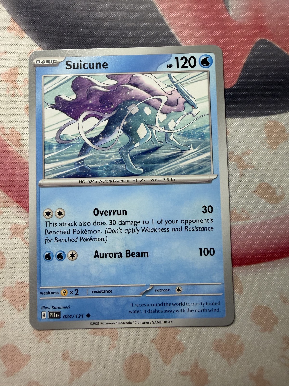 Suicune Uncommon SV: Prismatic Evolutions 024/131 NM English Pokemon Card