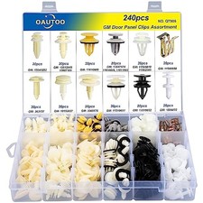 OAUTOO 240pcs Door Interior Trim Panel Clips Assortment for GM Buick Cadillac