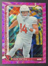2025 Topps Chrome Michael Wilson Pink Wave Refractor /250 #2 Cardinals