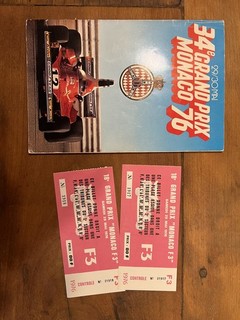 1976 MONACO FORMULA 1 GRAND PRIX RACE PROGRAMME 2 TICKETS (RARE) 34e