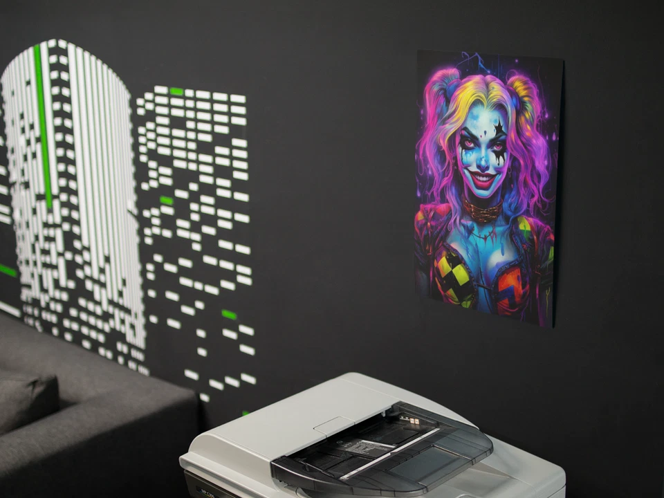 Calcomanía de vinilo de pared Harley Quinn póster gráfico impresión en lienzo adhesivo extraíble Foto 2 de 4