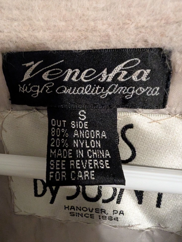 Venesha 80% angora fuzzy sweater coat - Image 3 of 4