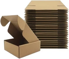 5x5x2 Inch Shipping Boxes Set of 25 Brown Cardboard