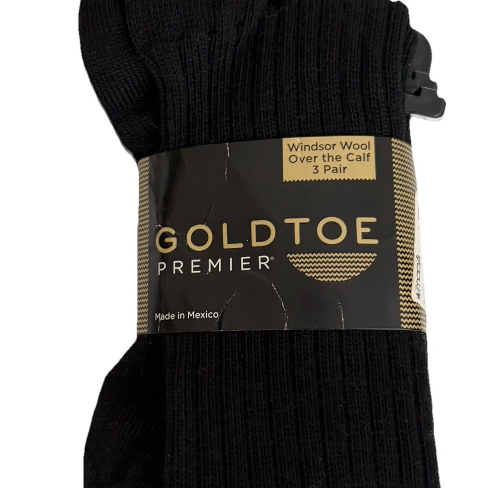 GOLD TOE PREMIER Windsor Wool Over Calf 3 Pair Black Socks
Opens in a new window or tab