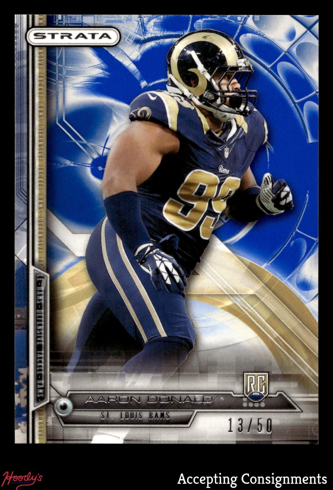 Aaron Donald Topps Strata #190 Sapphire