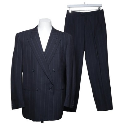 Corneliani, Anzug, Größe: 52, Cupro/Wolle, Grau, Nadelstreifen #TSO