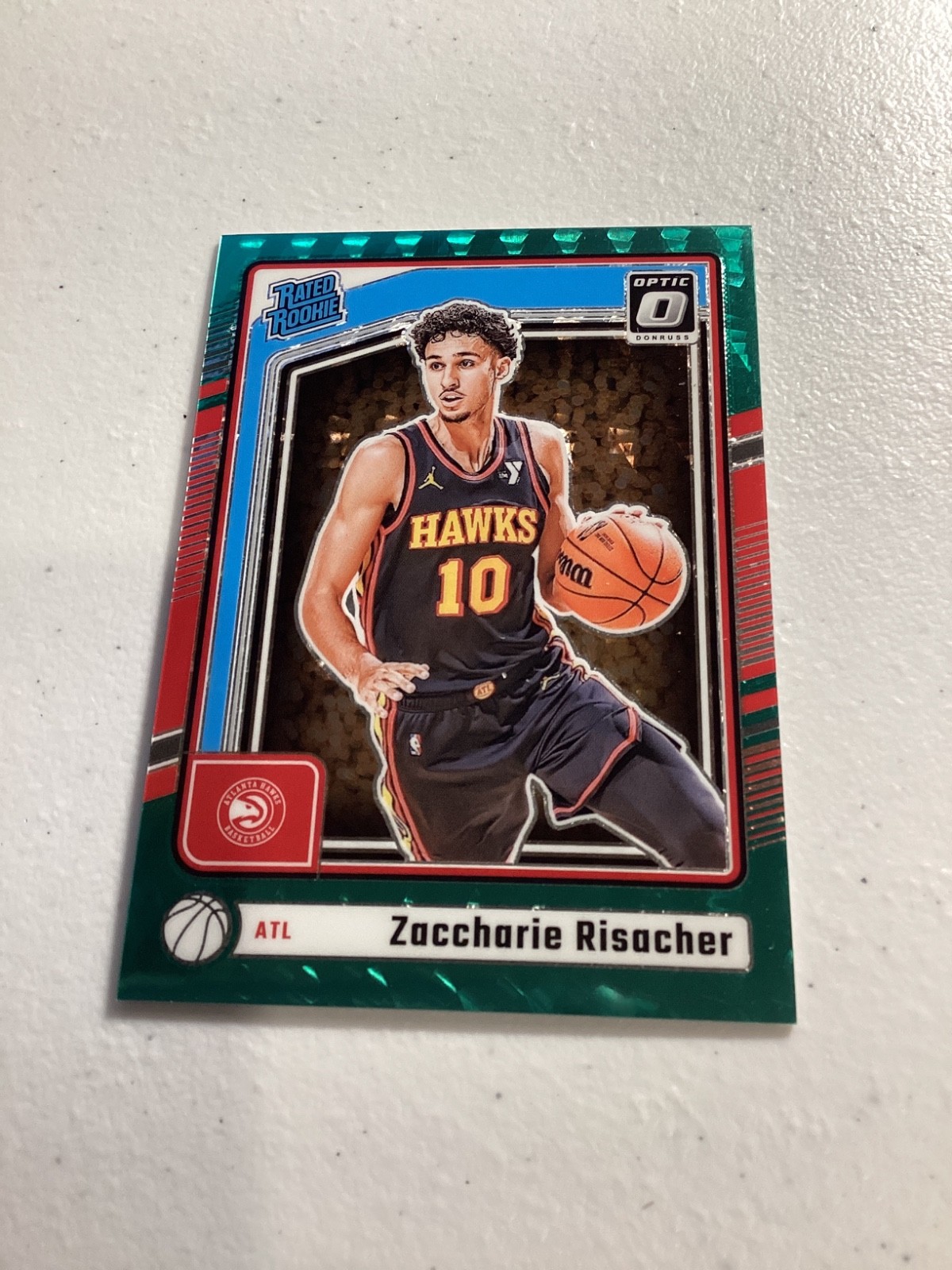 2024-25 Panini Donruss Optic - Zaccharie Risacher #268 Green FOTL /14