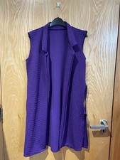 Purple textured waist coat ladies size 12 Gorgeous