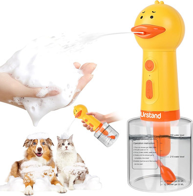 Dog Foaming Soap Dispenser, Automatic Electric Dog Shampoo Foamer Sprayer, Recha
