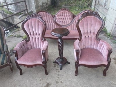Victorian Kimball Carved Side Accent Chair DELIVERY