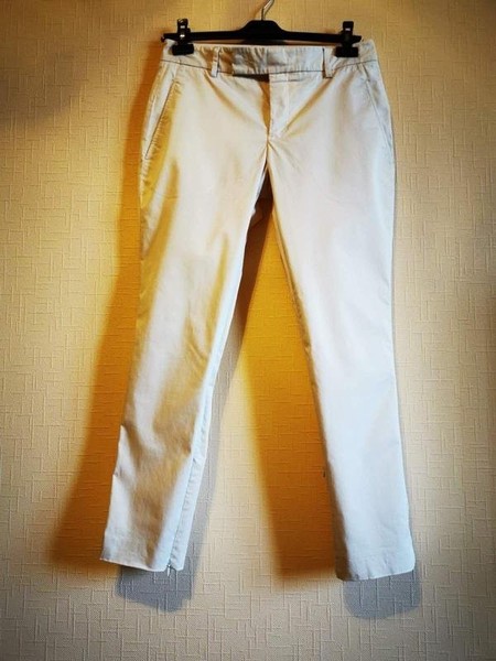 Women Jil Sander Trousers Beige Cotton 36