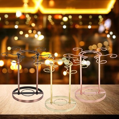 Weinglashalter Arbeitsplatte mit 6 Haken Glas Stielgläser Regal für Display