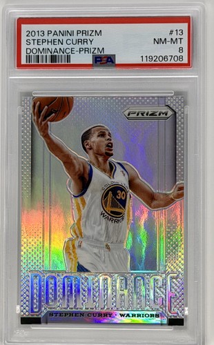 2013-14 Panini Prizm Stephen Curry Dominance Silver Prizm PSA 8 EARLY PRIZM