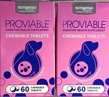 2 PROVIABLE DIGESTIVE HEALTH SUPPLEMENT DOGS PRE  PROBIOTIC 60 X2 120 CHEW TABS