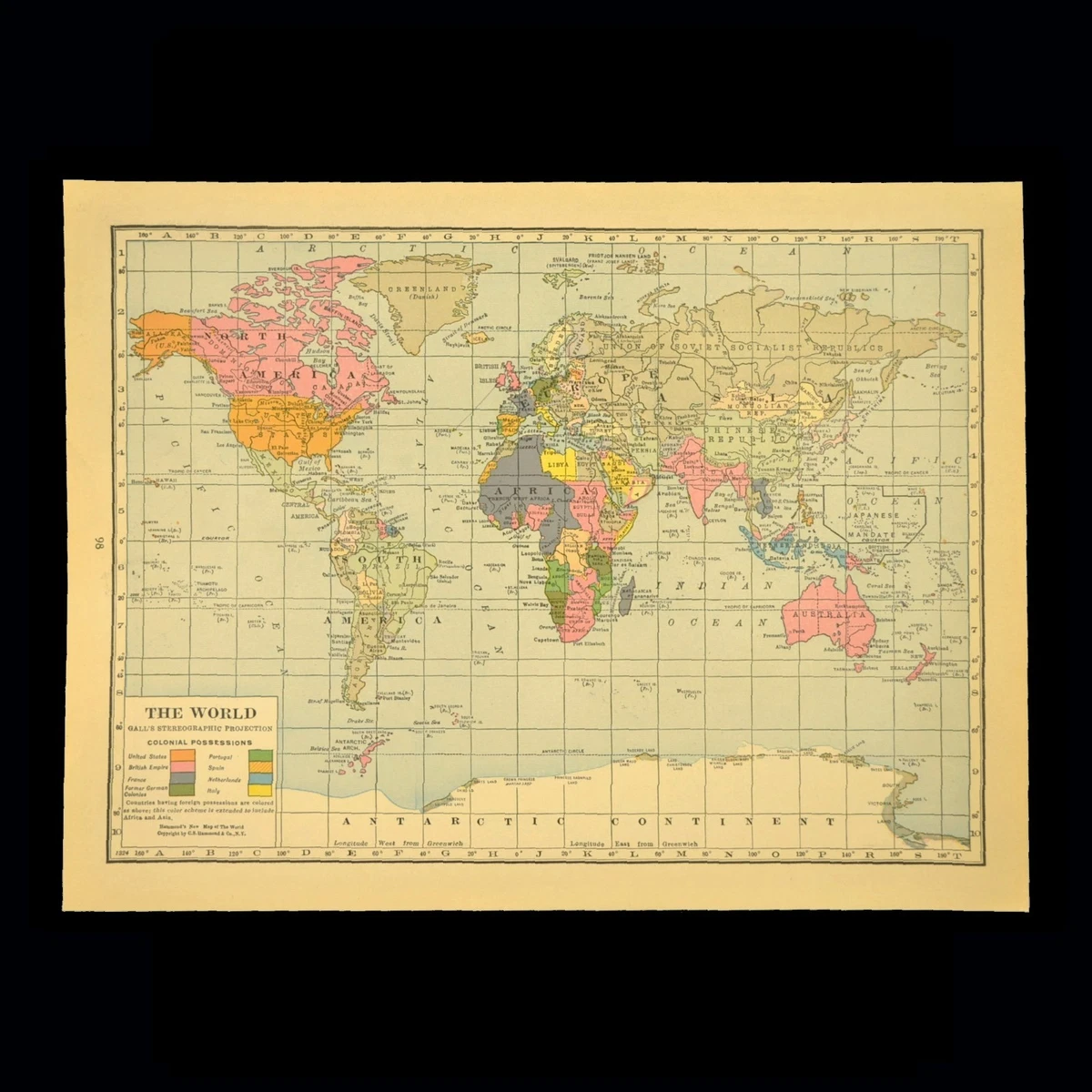 古董世界地图、地图册World 1930-1939 日期范围| eBay