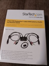 startech.com 2 port usb displayport cable kvm switch w/ audio and remote switch