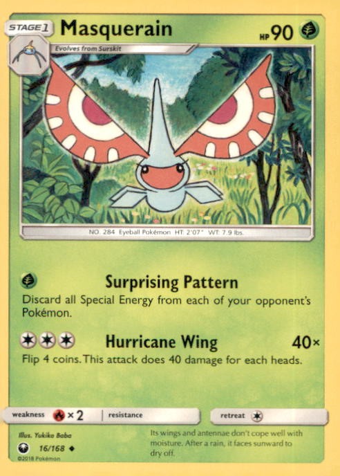 MASQUERAIN 16/168 UNCOMMON CELESTIAL STORM POKEMON NEAR MINT