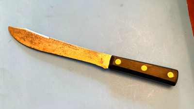 Case XX Chromium 8  Blade Butcher Kitchen Knife Black Polymer Full Tang Rivets