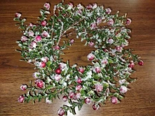 10" Snowy berry candle ring. For a 4" pillar candle