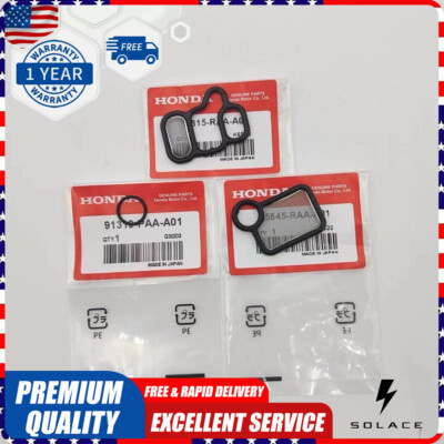 Genuine 3PCS Solenoid Spool Valve Gasket Kit for Honda Accord VTEC K-series 