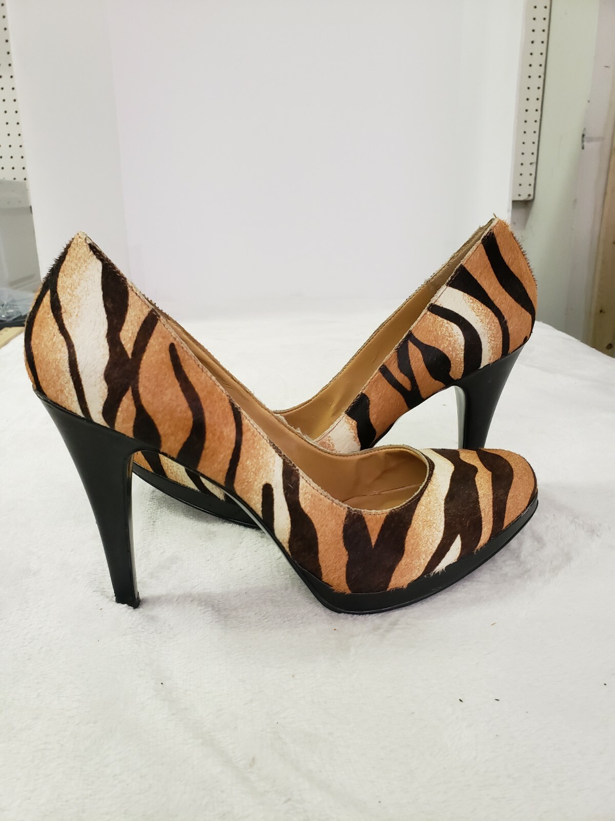 Nine West Womens Brown Animal Print Shoes Pumps Heels Size 9M (40EU) Cow  Leather | eBay