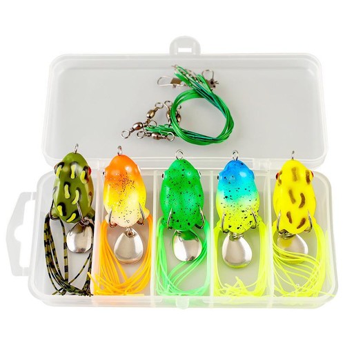 Topwater Frog Lure Weedless Soft Bait 3.5cm/4g Bass Snakehead Musky Freshwater - Picture 11 of 15