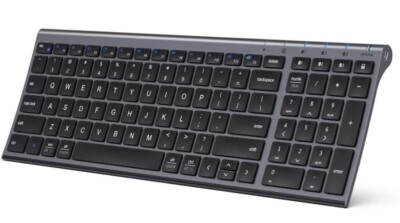 iClever BK10 Bluetooth Keyboard, Multi Device Keyboard Rechargeable Bluetooth5.1