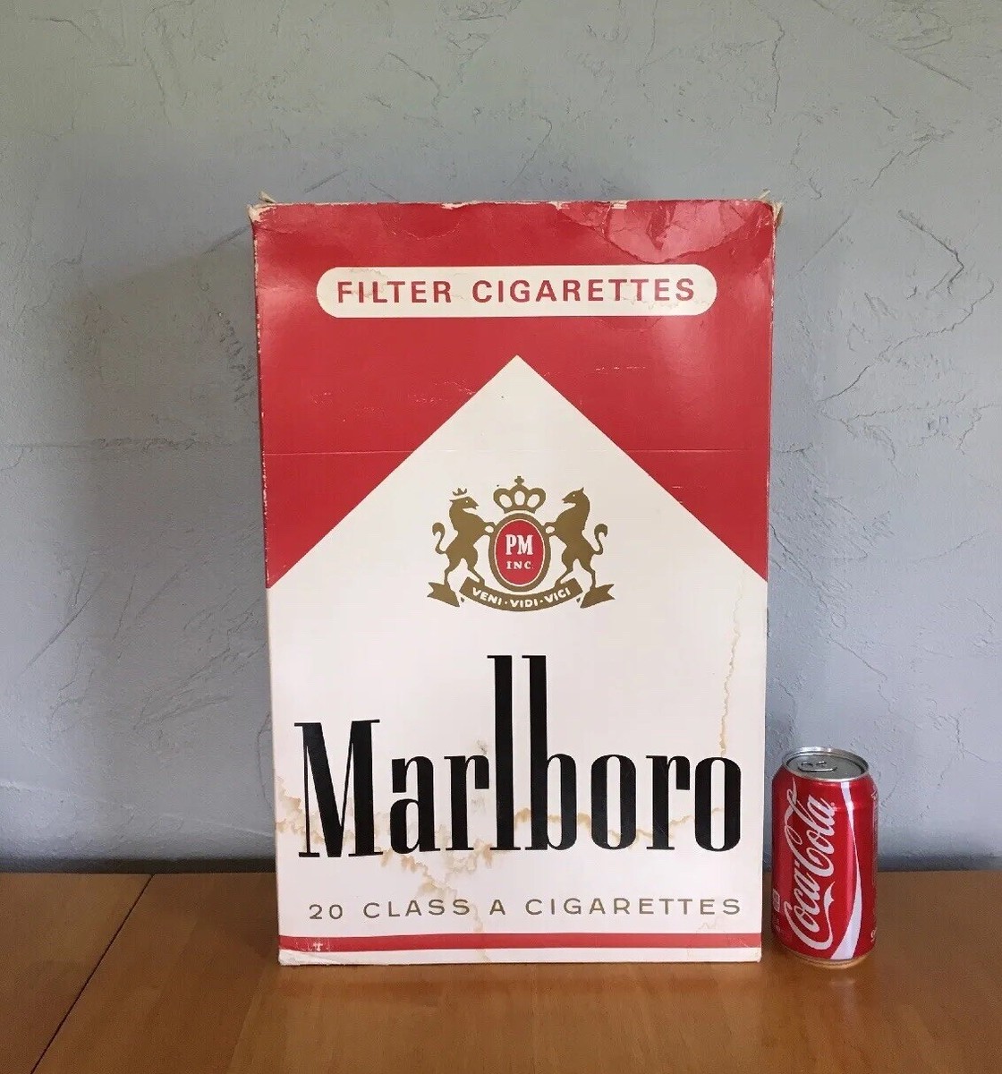 Vintage GIANT MARLBORO REDS PACK Store Display Cigarette Box Vintage GIANT MARLBORO REDS PACK Store Display Cigarette Box