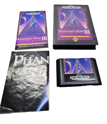 Phantasie Star III Generationen Of Doom (Sega Genesis,1991) Komplett W/Plakat