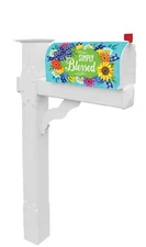 Simply Blessed Gerbera Daisy Sunflower Lemon Magnetic Mailbox Cover (Cover Only)