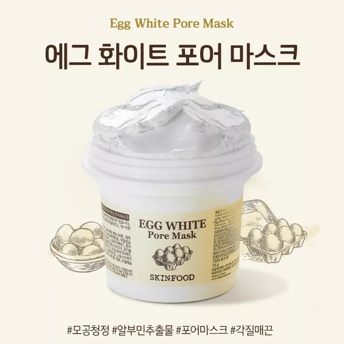 FOOD Egg Pore Mask 125g Pore-Refining Mask Pore Care Korean | eBay