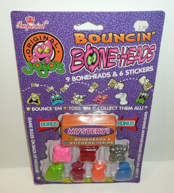 Imperial Bouncin Boneheads Jojo's Lot CLEAR Ice Rare Neon 1990’s