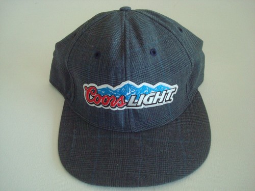 COORS LIGHT PLAID USA 90S GOLF BEACH SNAPBACK HAT CAP VINTAGE S5