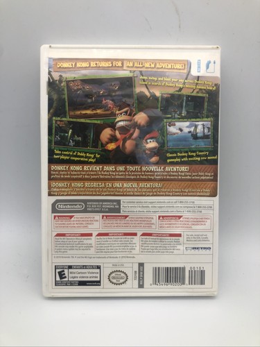 Nintendo Donkey Kong Country Returns (Nintendo Wii, 2010)~ No Manual - Picture 2 of 4