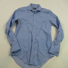Calvin Klein Shirt Mens 15 Long Sleeve Button Front Pocket Stripes Slim Fit