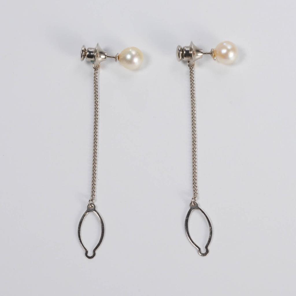 Freshwater Pearl Sparkle Dangle Earring main image 0