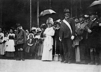 Franz Joseph I Emperor of Austria Hungary at the inauguration - 1910 Old Photo