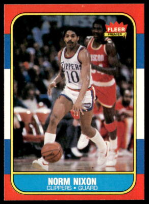 1986 Fleer #80 Norm Nixon   Basketball Los Angeles Clippers