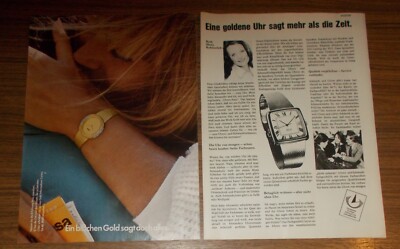 Seltene Werbung vintage ETERNA EXECUTIVE QUARTZ 4000 Uhr sagt mehr als Zeit 1977