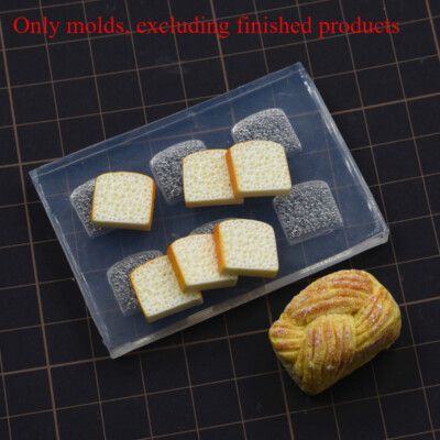 1/12 Scale Dollhouse Miniatures Accessories Slices of Bread Silicone Mold Bakery