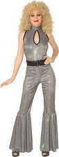 Disco Diva 70's Retro Go Go Dancer Fancy Dress Up Halloween Adult Costume