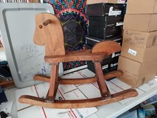 vintage wooden rocking horse for children Rare Good Condition T3