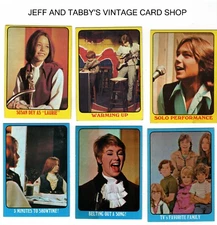 1971 TOPPS PARTRIDGE FAMILY YELLOW & BLUE/SEE DROP DOWN MENU 4 CARD U WILL GET