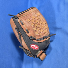 RAWLINGS RBG36BTN 12.5" LEATHER SHELL Baseball Glove Left Hand Thrower