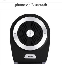 Bluetooth Speaker Wireless Car Charger Kit Handsfree Music Player Sun Visor Clip